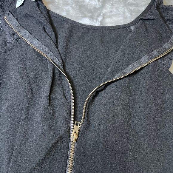 Speckless Mini Dress Womens 9 Black Lace Cap Sleeve Fit Flare Party Cocktail - Picture 6 of 16